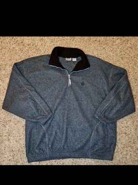 Snow Fleece Bugle Boy Sweater Men’s XXL Gray 1/4 Zip Collared Pullover Vintage